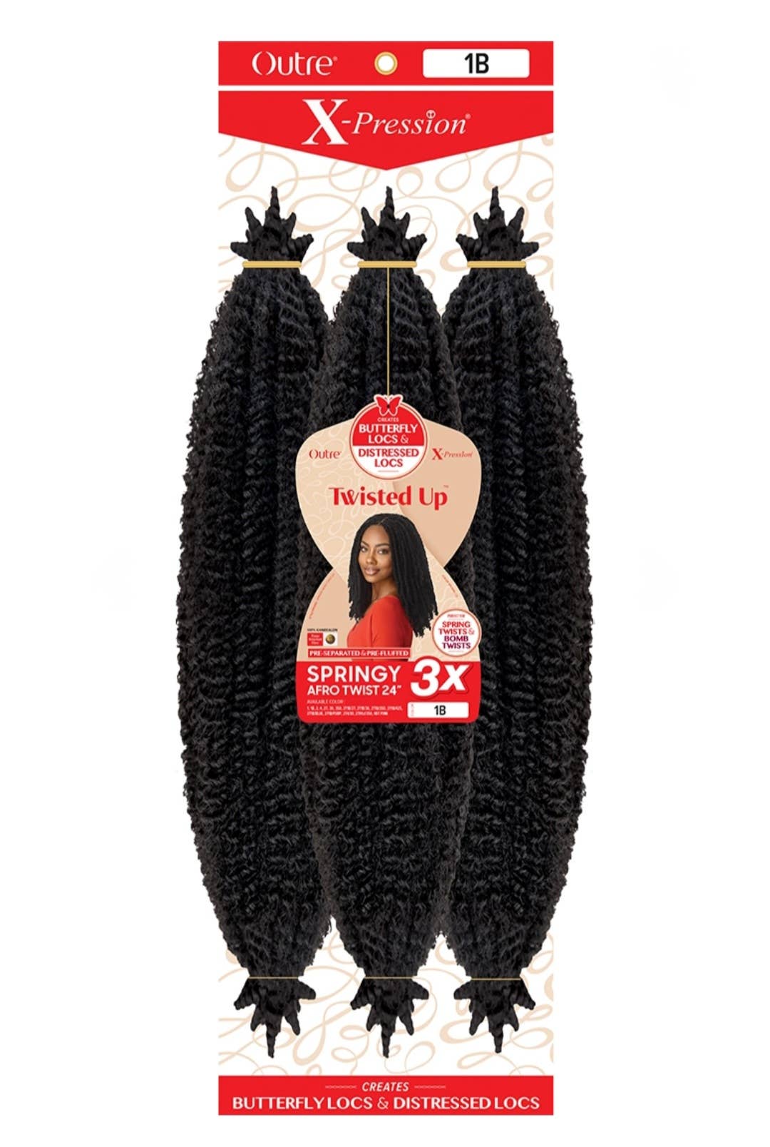 Majestic Wholesale - Wholesale Hair Extensions - Outre Crochet Braid Twisted Up 3X Springy Afro Twist2