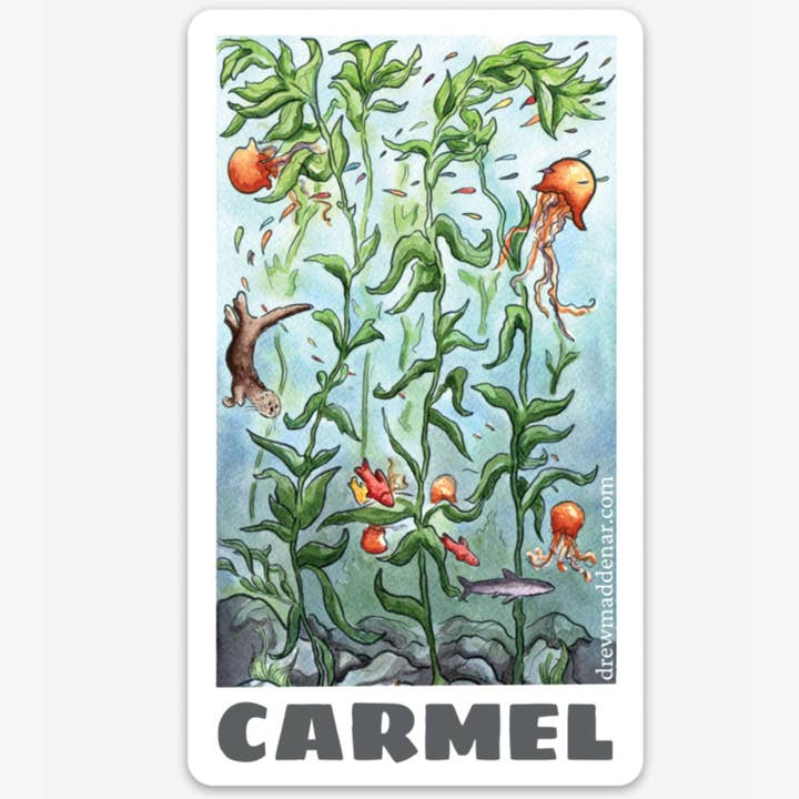 Carmel Kelp Scen för wholesale av Drew Madden Art Stickers
