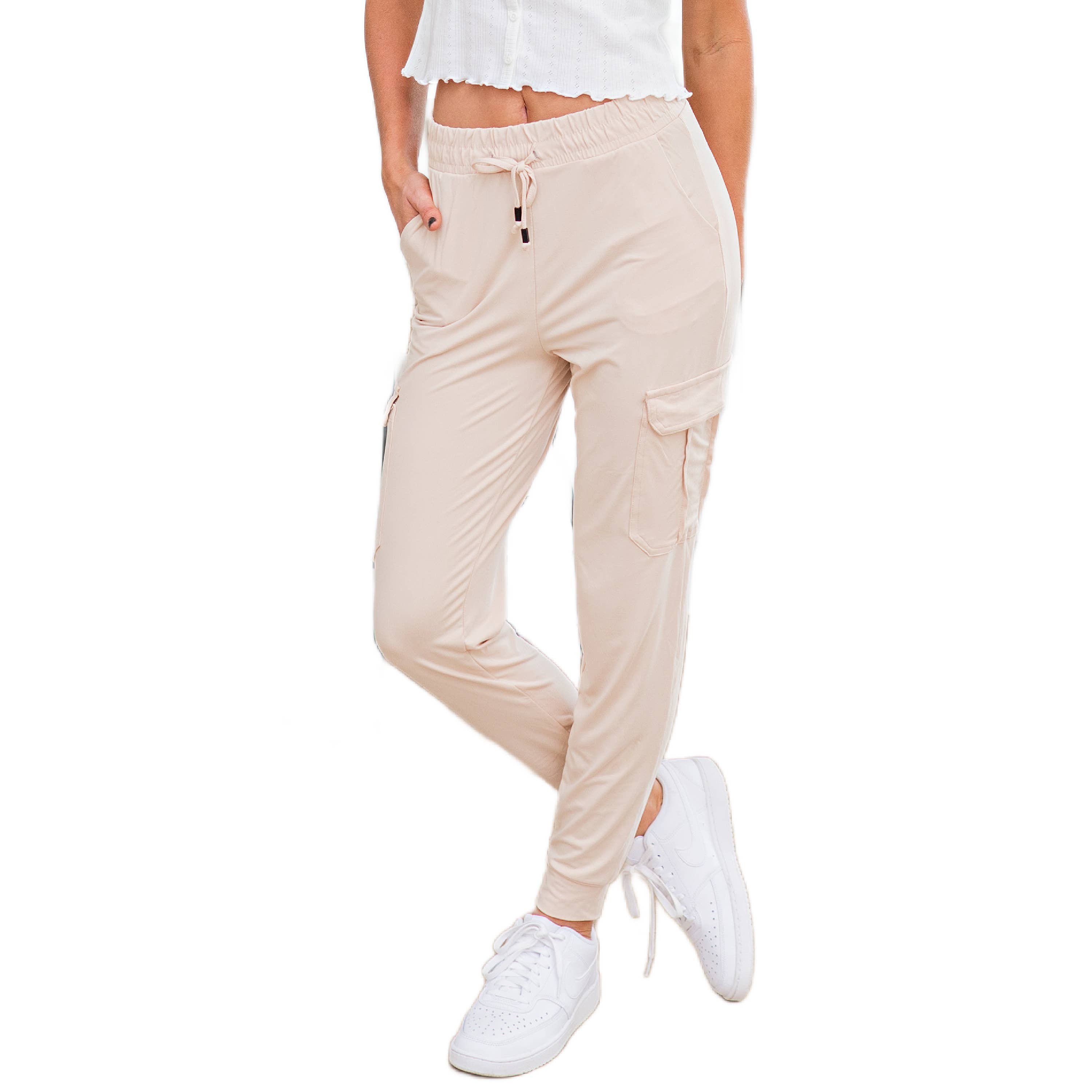 Truly Contagious - Wholesale Lounge Sweatpants/Joggers - Women's - Ultra Soft Joggers w/ Cargo Pocket | S-XL Sizes( CJK01/CA5004