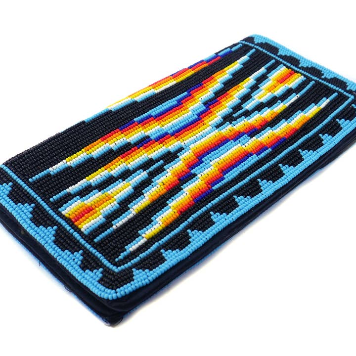 Portafoglio a quaderno con perline fatto a mano con intricate perline per la vendita all'ingrosso da parte di KANGURAH