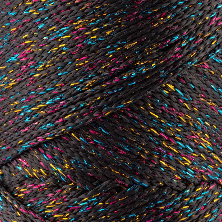 Sensy - Wholesale Yarn - Sensy Premium 2mm Multi Sparkle - 251 yards 90% Polypropylene / 10% Polyester Macrame Cord1