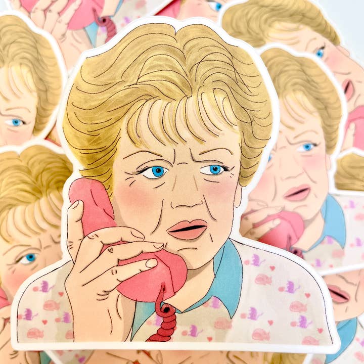 Autocollant True Crime Lover Le meurtre qu'elle a écrit pour la vente par Debbie Draws Funny