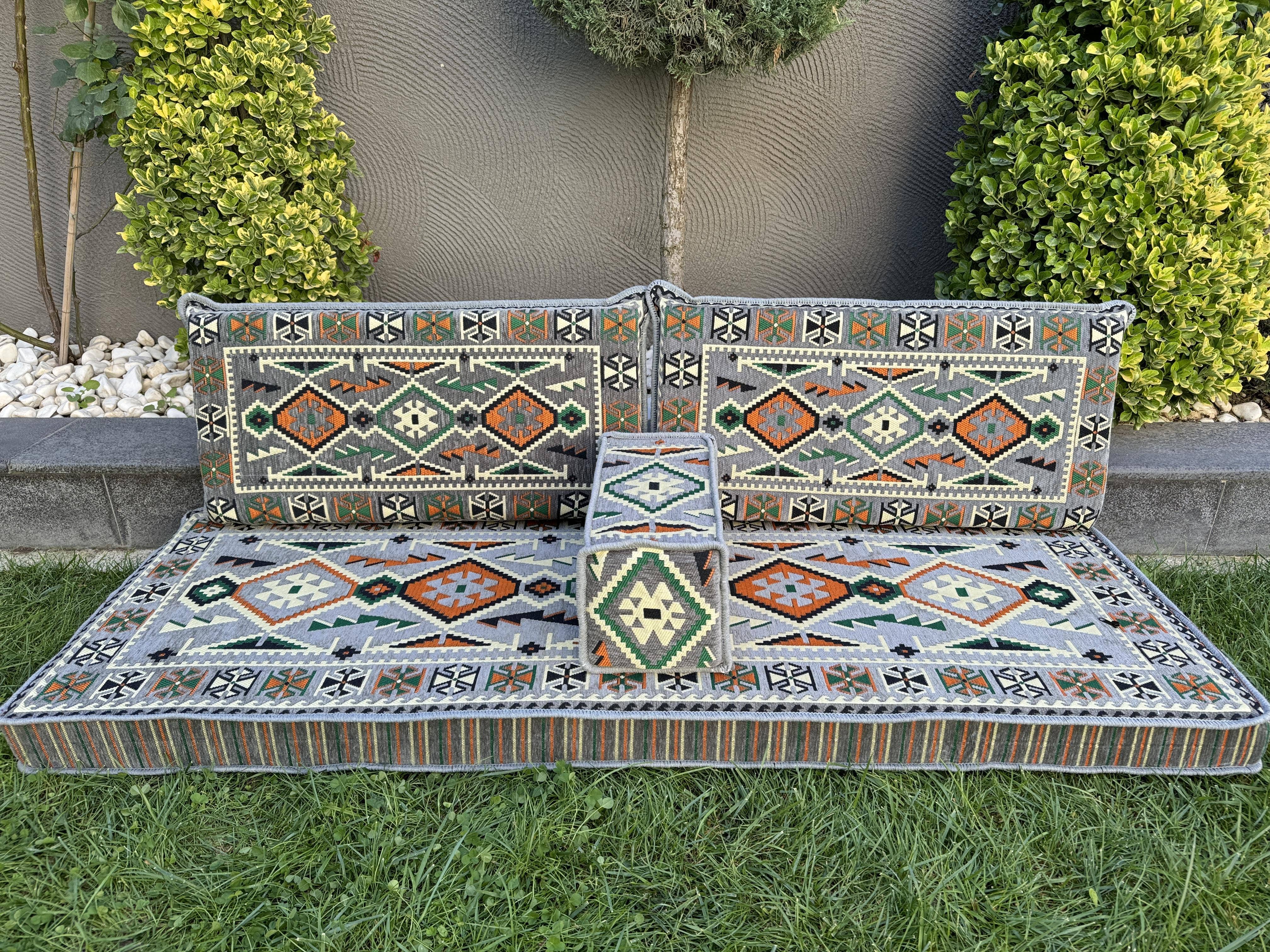 The Loom Wholesale – wholesale Ottoman – Handmade Floor Seating - Kilim Patterned Ottoman Floor Sofa11