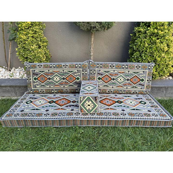 The Loom Wholesale - Wholesale Ottoman - Handmade Floor Seating - Kilim Patterned Ottoman Floor Sofa11
