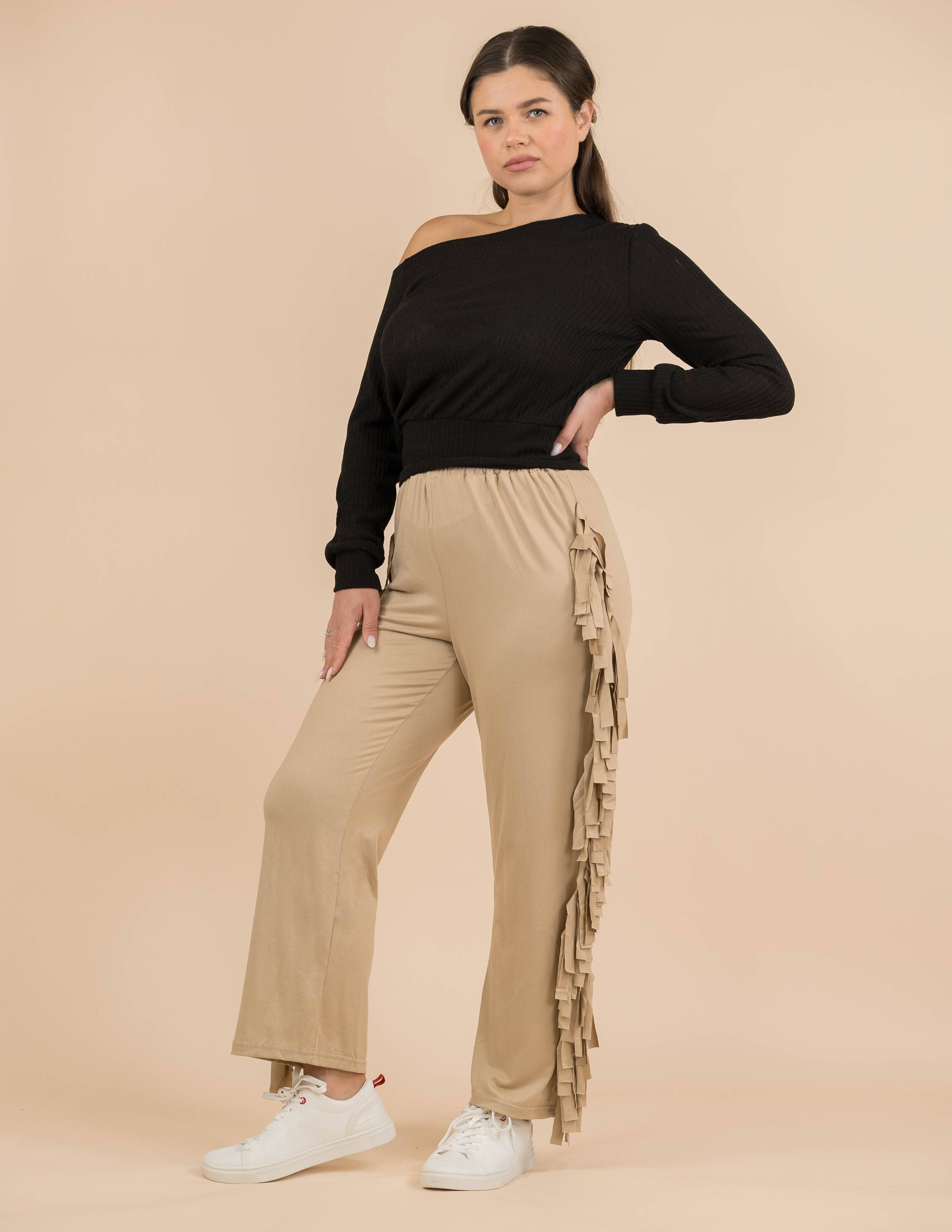 Queen Fashion - Wholesale Broek - Dames - veelzijdige nette broek, broek met franjespanelen19