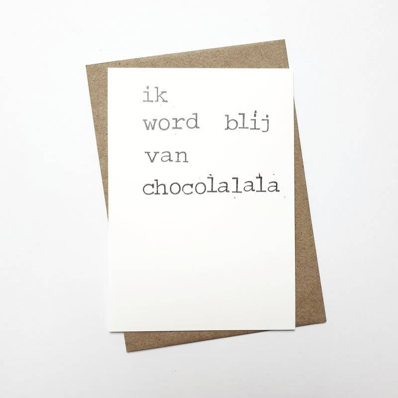 By Mar Postcards - Wholesale Postcard - Chocolate Makes Me Happy