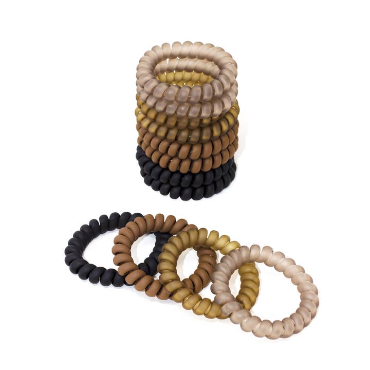 Hairbrella Waterproof Spiral Hair Ties (8 Pack) for wholesale by Hairbrella