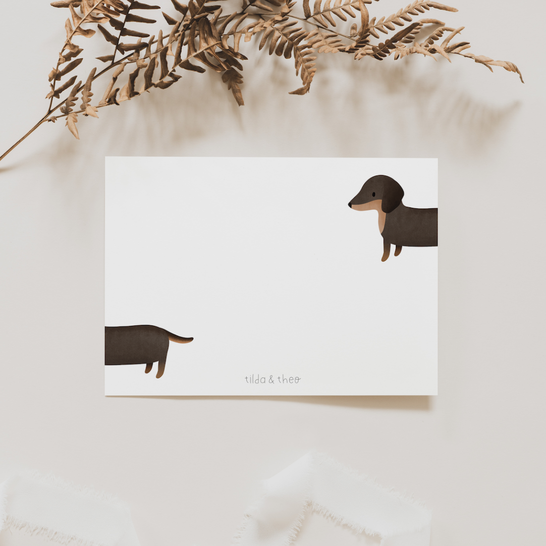 Tilda&Theo – Engroshandel Postkort – Postkort med gravhund - A6 fødselsdagskort3