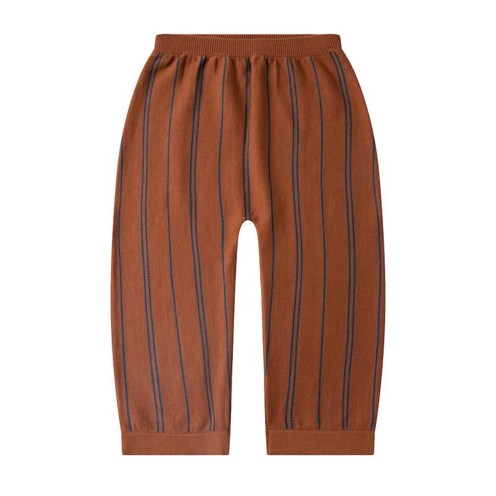 Relaxed Trousers (Ankle-length) Nutshell/Navy for wholesale by Knit Planet