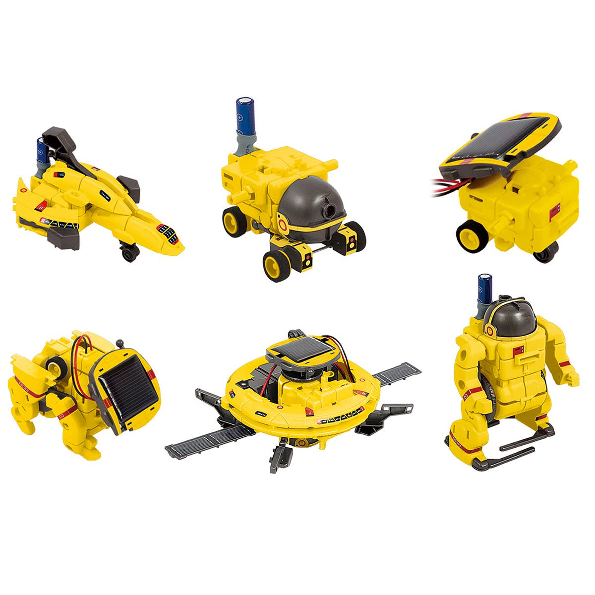 PicassoTiles - Wholesale Toy Set - Kids - PicassoTiles 6-in-1 STEM Kids Solar Powered UFO Robot Kit1