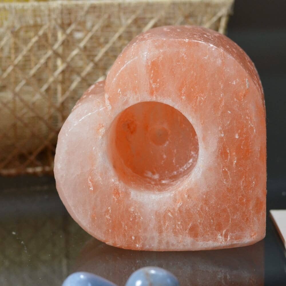 Himalayan Trading Co.® - Wholesale Candle Holder - Himalayan Salt Tealight Heart Candle Holders (2 Pack)3