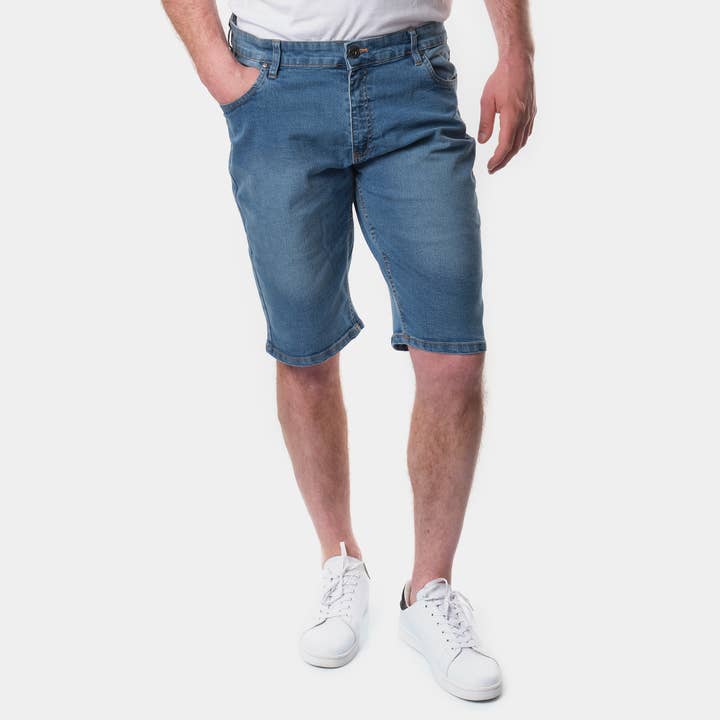 Herreblå denimshorts for engroshandel hos HOPENLIFE