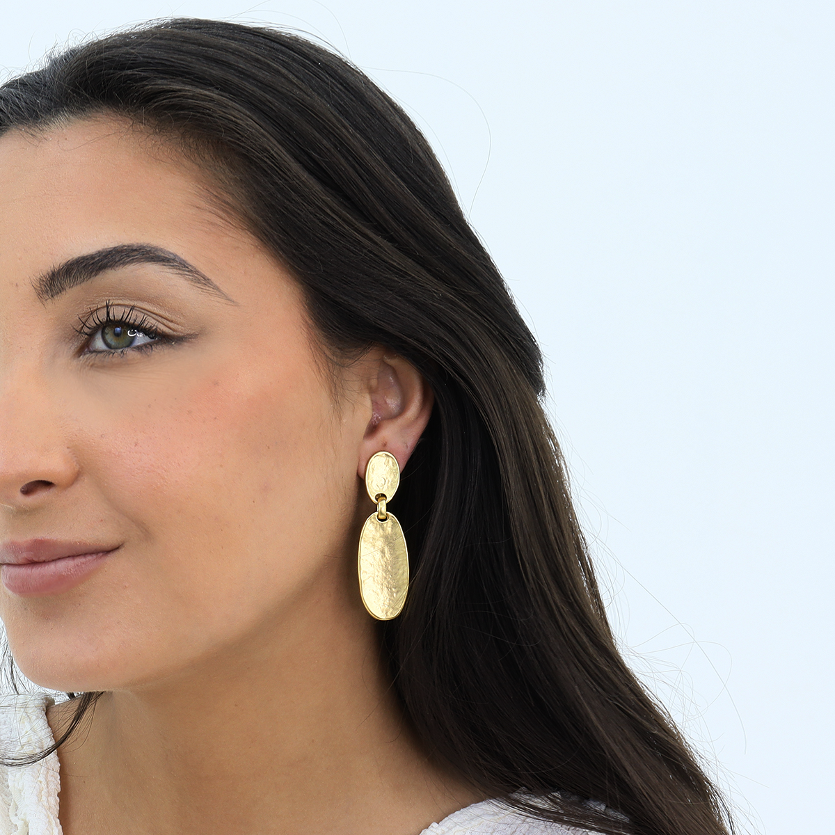 KARINE SULTAN – wholesale Hängande örhängen – Ovala tallrikar örhängen1