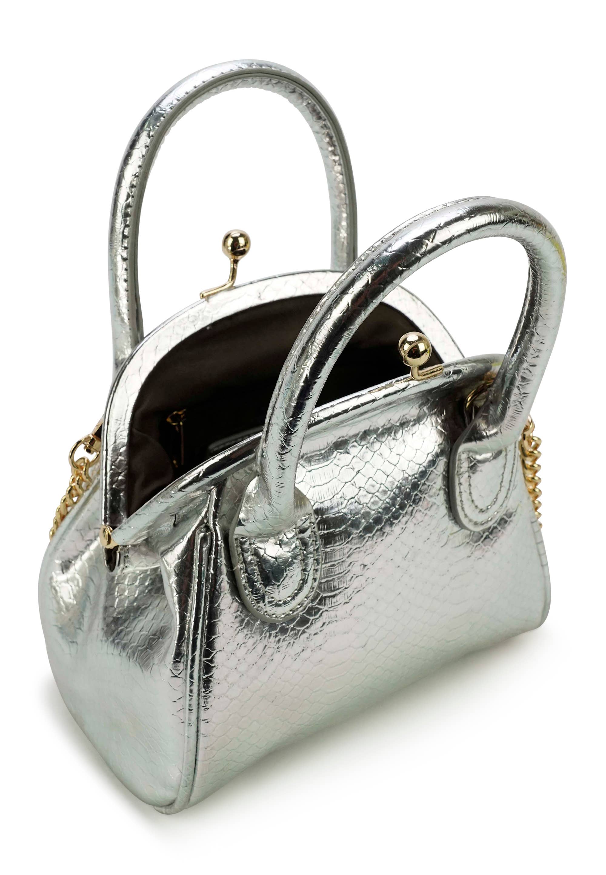 HJS - Wholesale Shoulder Bag - Women's - 'MARIPOSA' Crossbody Bag - Small Size with Snake Print15