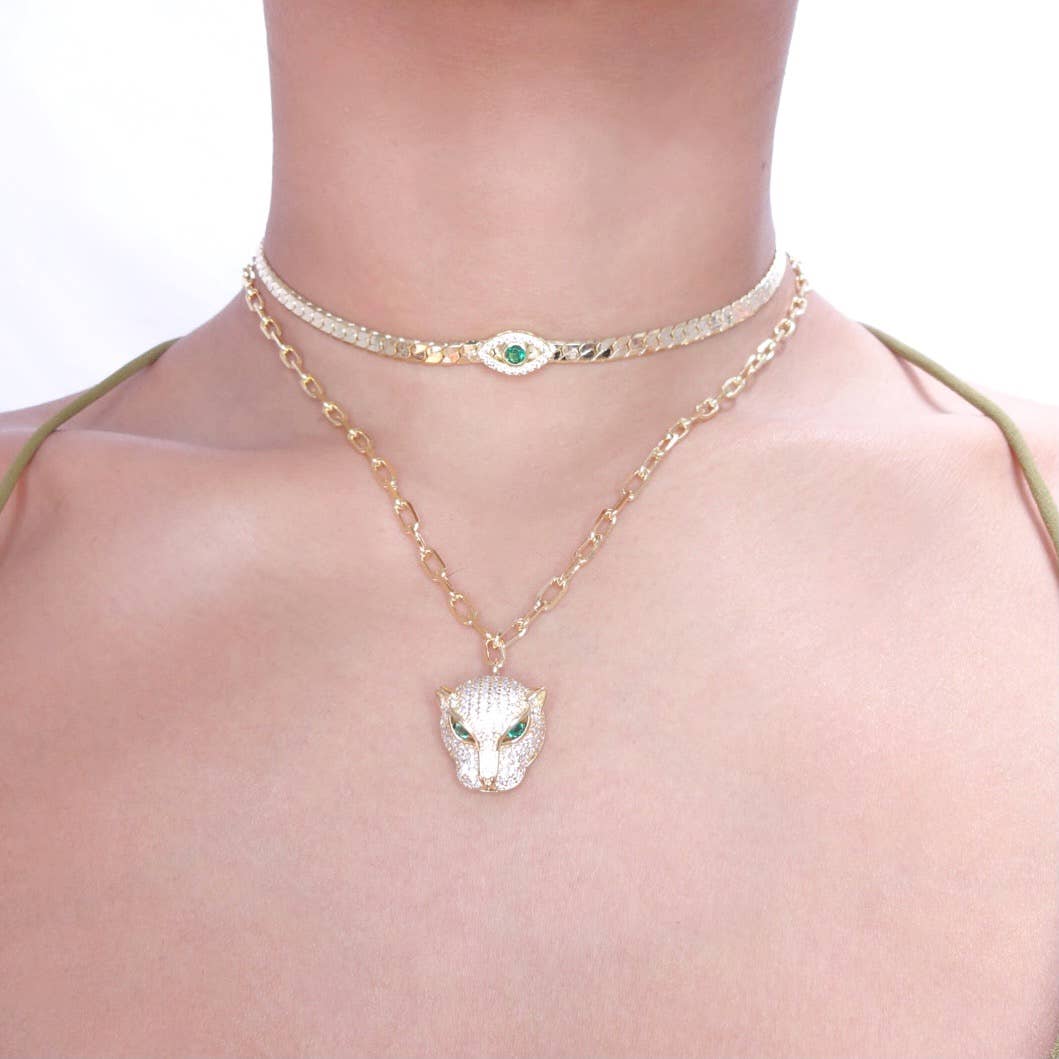 KIKICHIC - Wholesale Choker/Collar - Color Evil Eye Herringbone Choker Necklace4