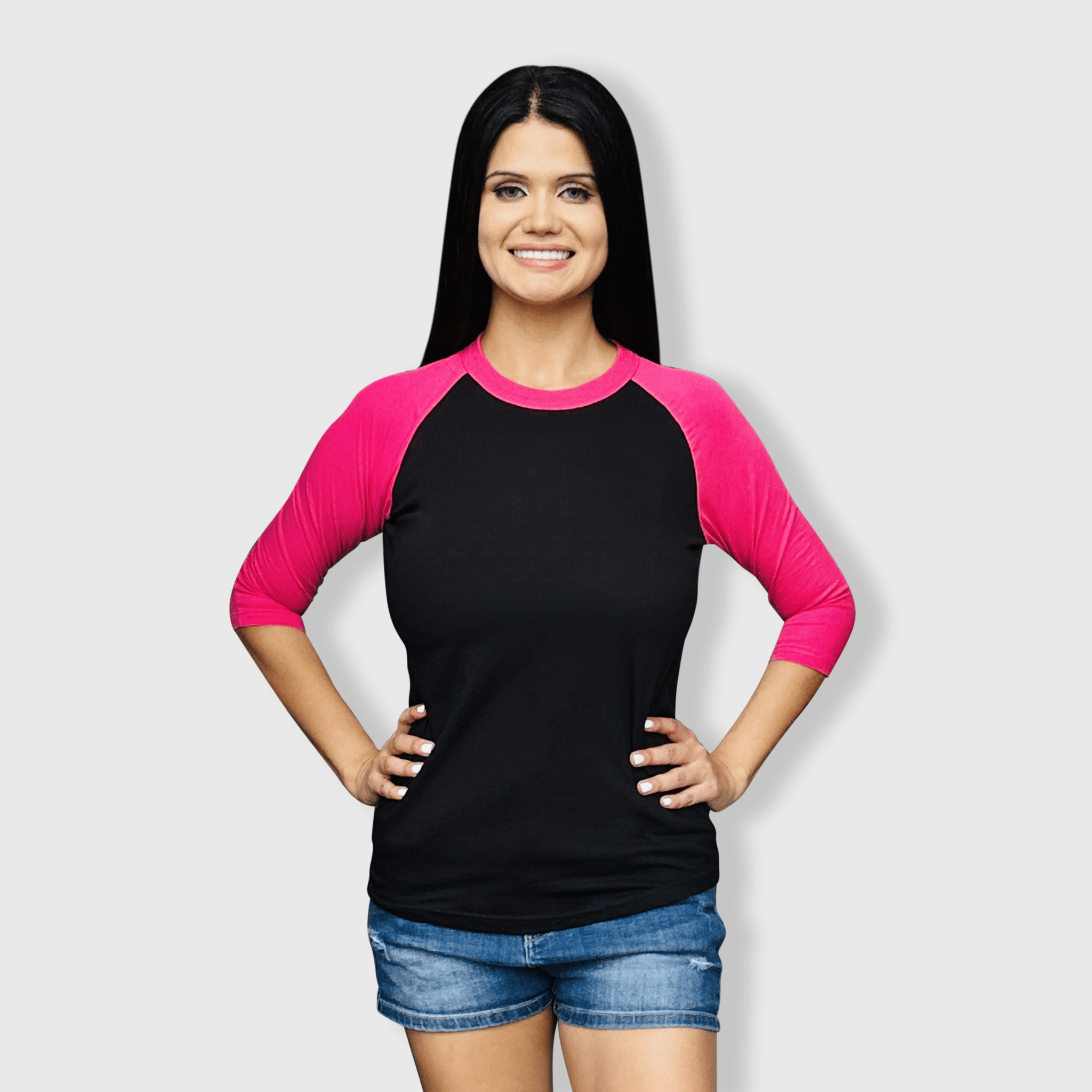 ILTEX Apparel - Vente T-shirt – femme - T-shirt de baseball adulte à manches raglan 3/4 - Plus de 35 couleurs106