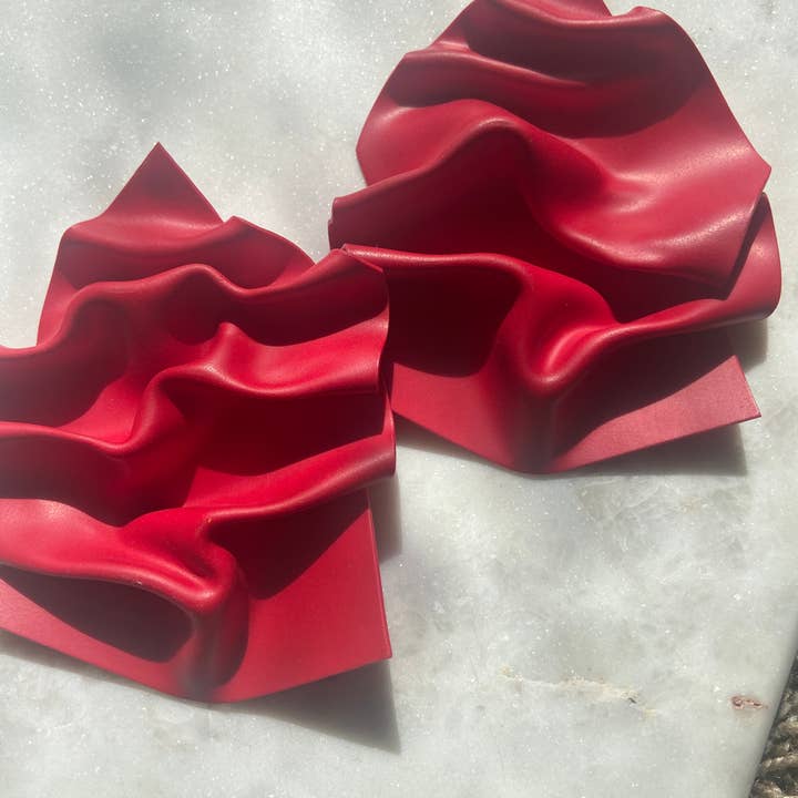 Peaceable Element - Wholesale Dangle Earrings - Clay Statement Unique Earrings - Gold & Black3