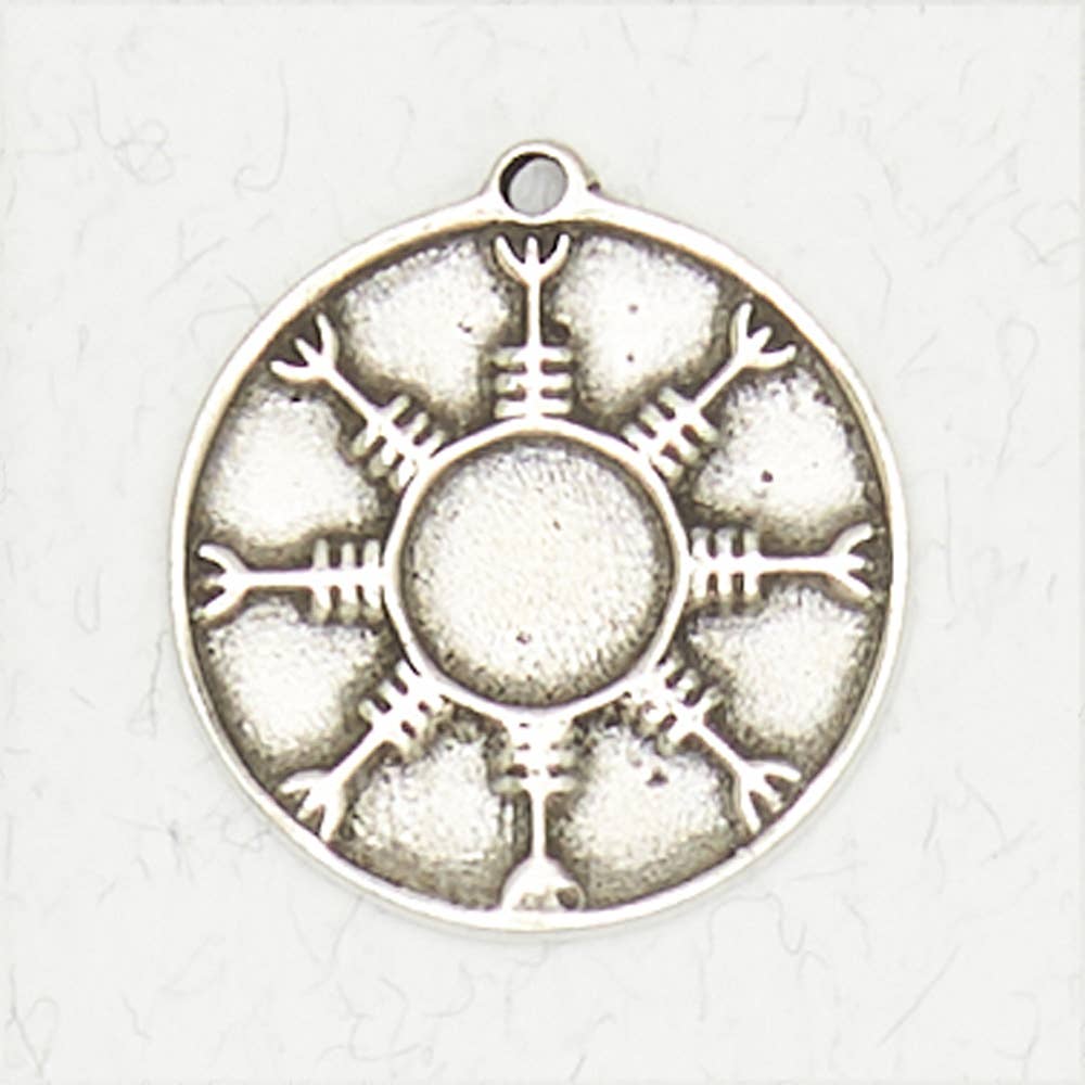 Nirvana LLC - Vendita all'ingrosso Ciondolo/pendente - Collana con Ciondolo in Peltro Amuleto Talismano - Runa dell'Attrazione