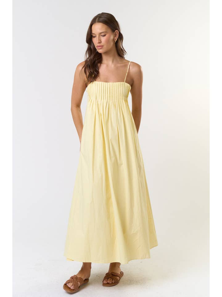 LEMON ILD5289 PLEATED MAXI DRESS for wholesale on Faire