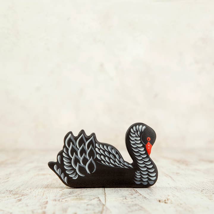 Australian black swan Figurine for wholesale by Wooden Caterpillar Toys