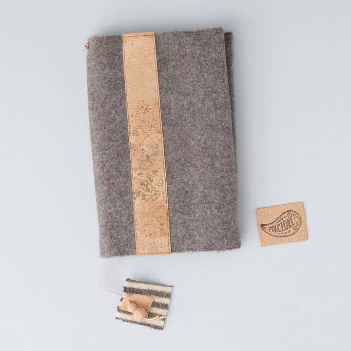 Folclore Crafts - Wholesale Book Cover - Burel and cork book cover2