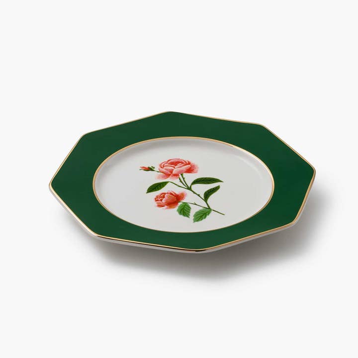 Rifle Paper Co. - Wholesale Dinner Plate - Roses Porcelain Dessert Plate Set10