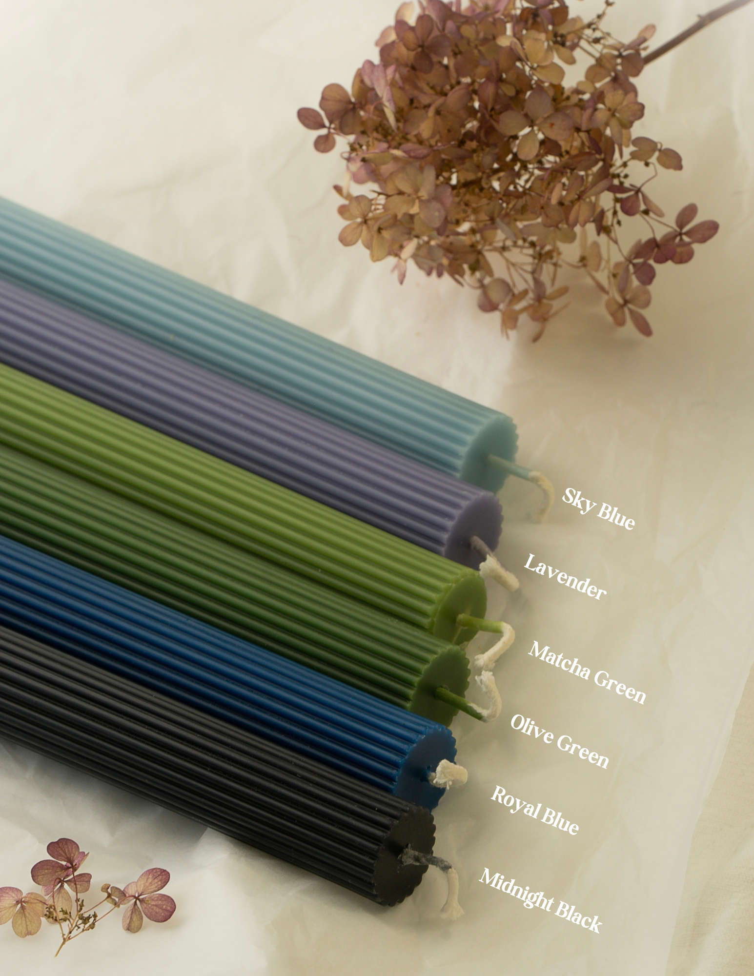 ZOETSTUDIO - Wholesale Tapered Candle/Candlestick - Ribbed Thick Taper | Beeswax & Soy Wax1