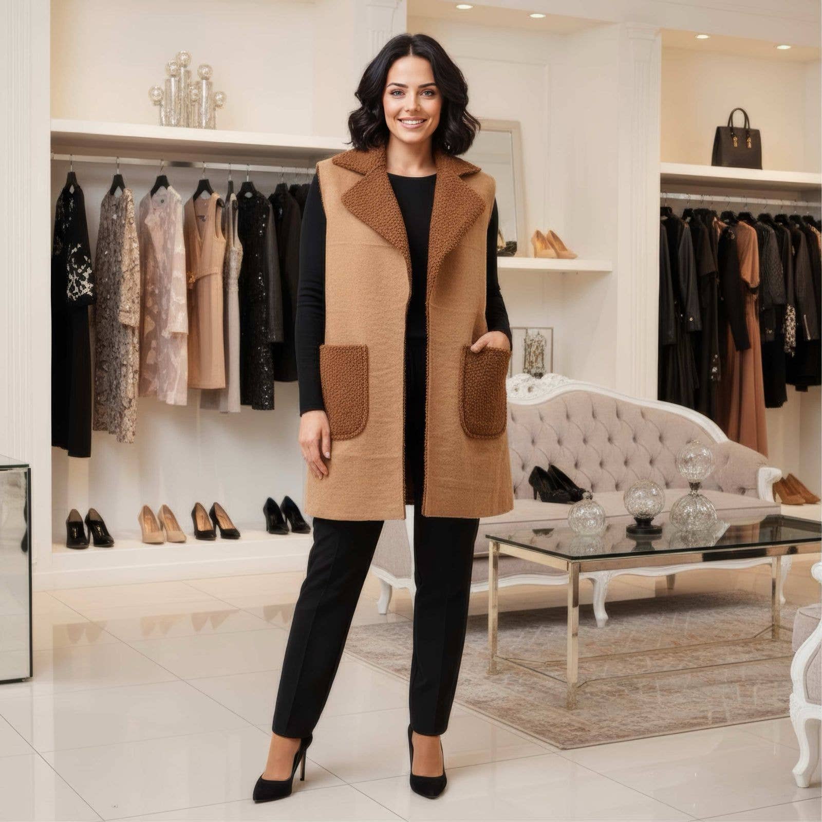 Kurt Muller – wholesale Rock - Dam – Boucle 2-fickors väst5