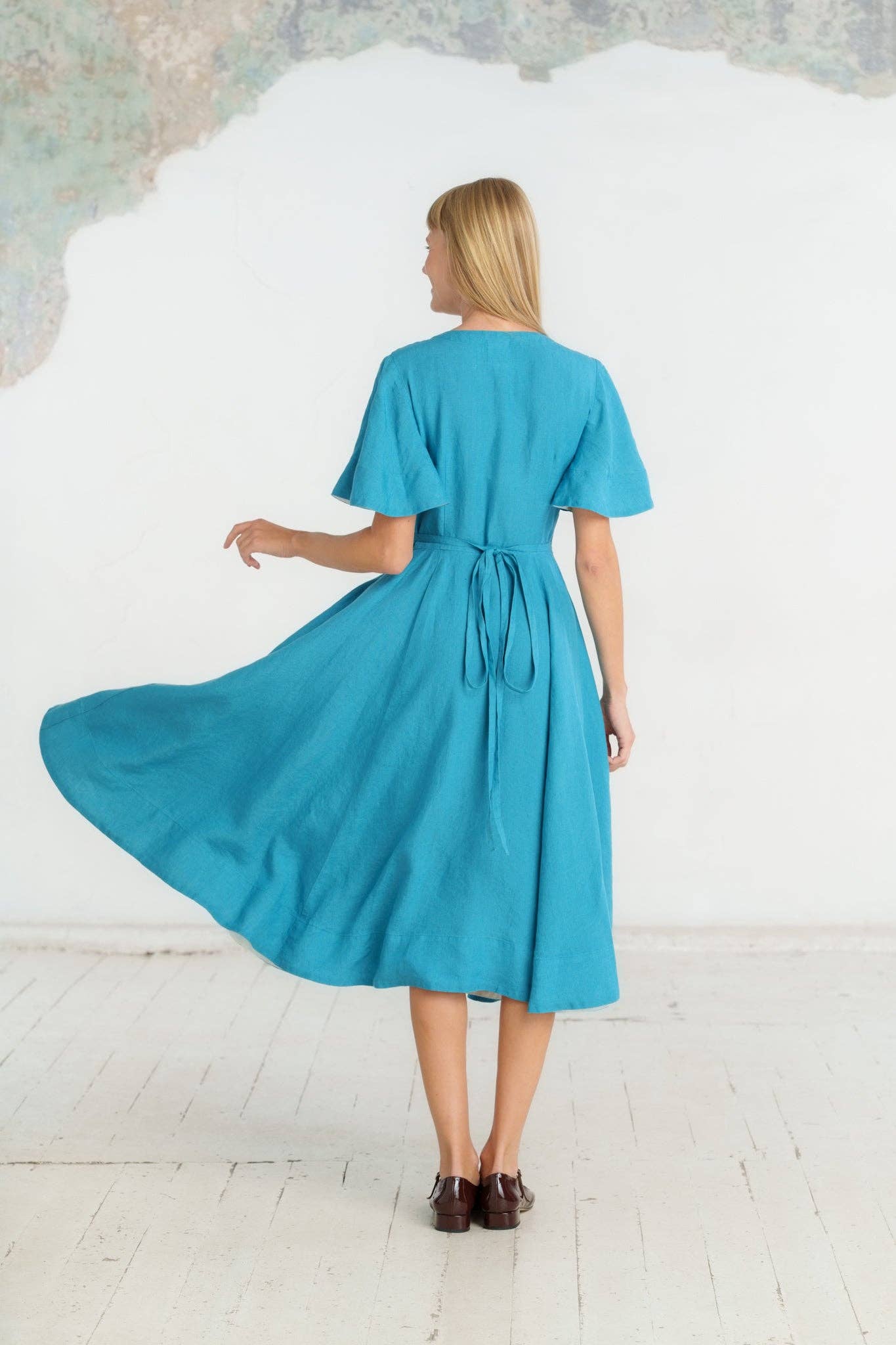 Son de Flor - Wholesale Jurk - Dames - Wikkeljurk met vlindermouwen52