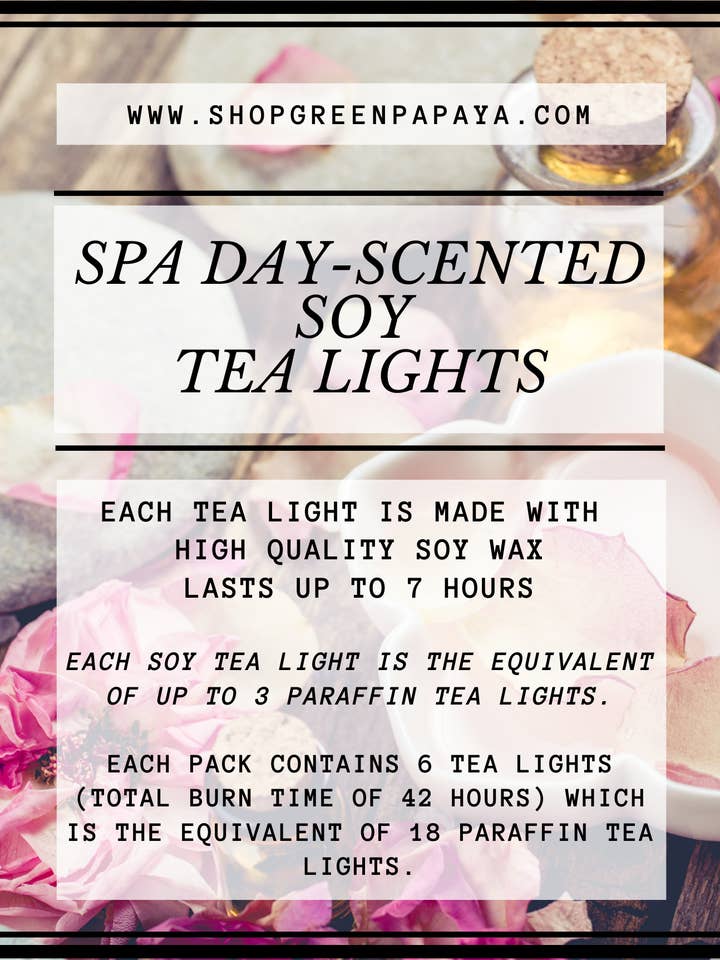 Spa Day Scented Tealight for wholesale by Green Papaya