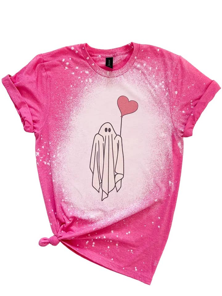 Ghost Heart Balloon Tee for wholesale by Pick Your Poison Tees LLC (Formerly Wandering Owl Designs)