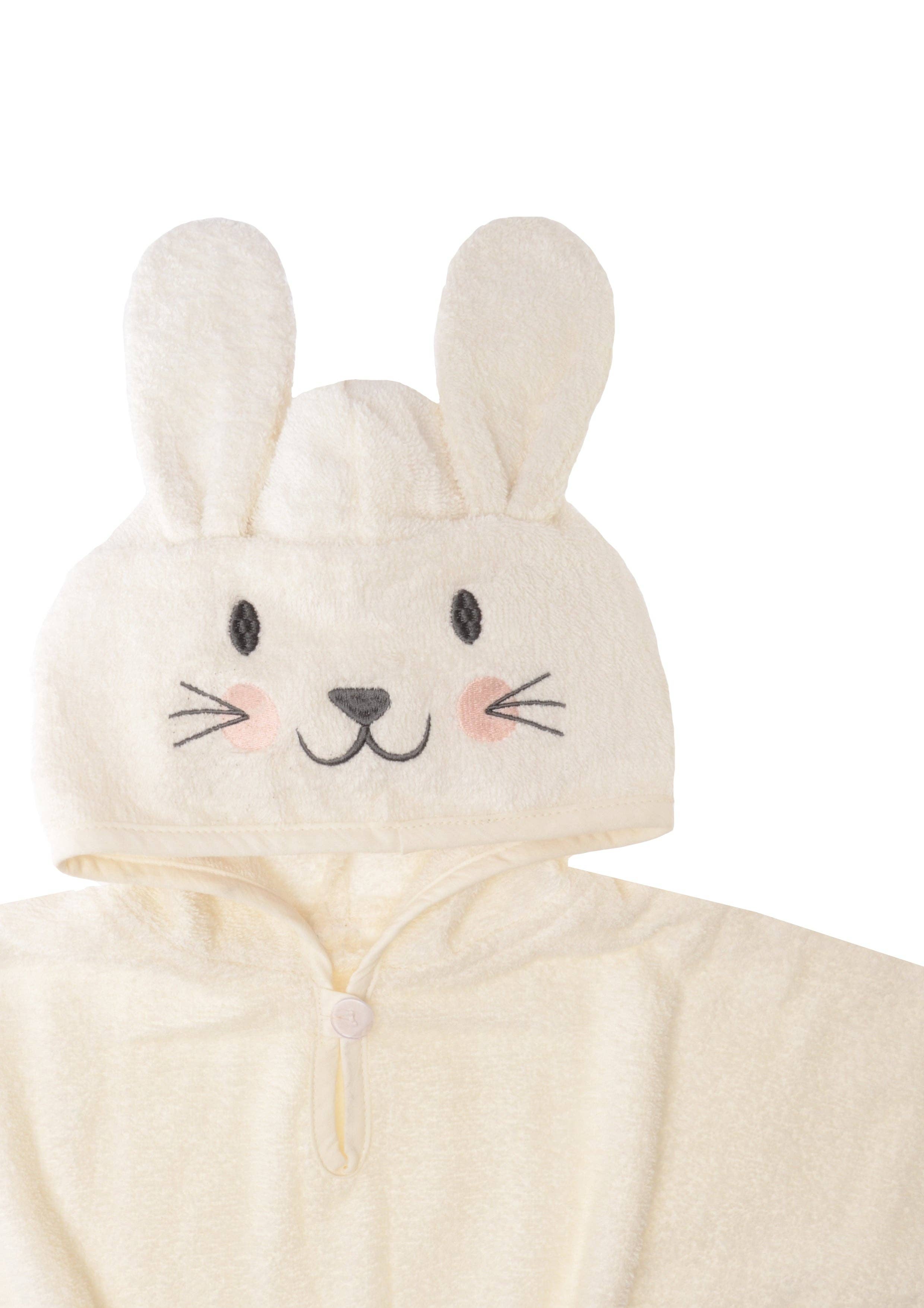 Liliput – Großhandel Kapuzenhandtuch – Kinder & Baby – Kapuzenponcho in ecru mit Hasen-Ohren2