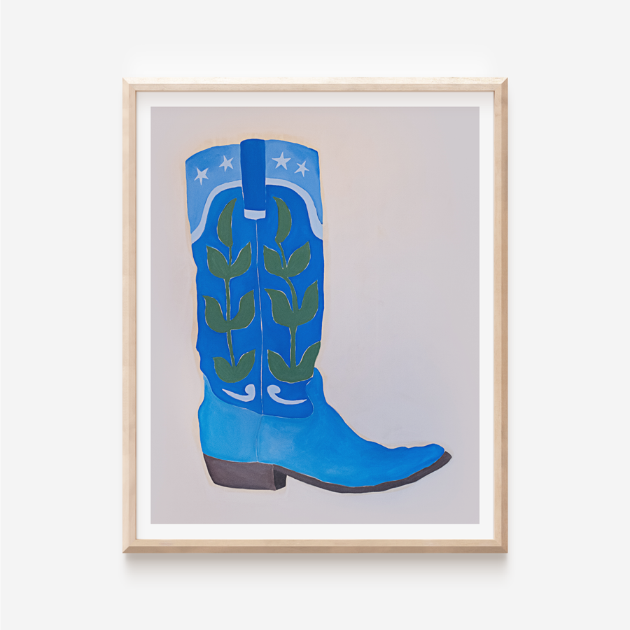 ALEX'S - Wholesale Art Print - Star Cowboy Boots Print0