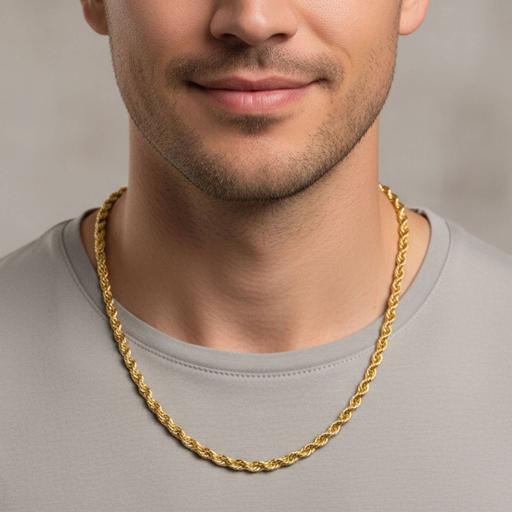 WJW - Wholesale Schakelketting - Gouden ketting met touw8