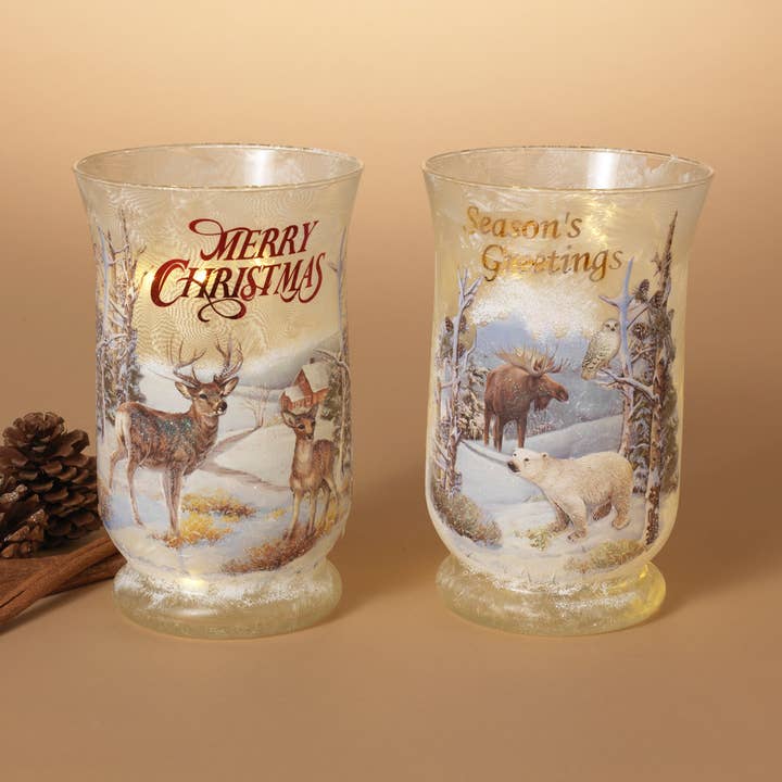 Promos The Gerson Company 8"H B/O Lighted Glass Deer Design for wholesale by The Gerson Companies