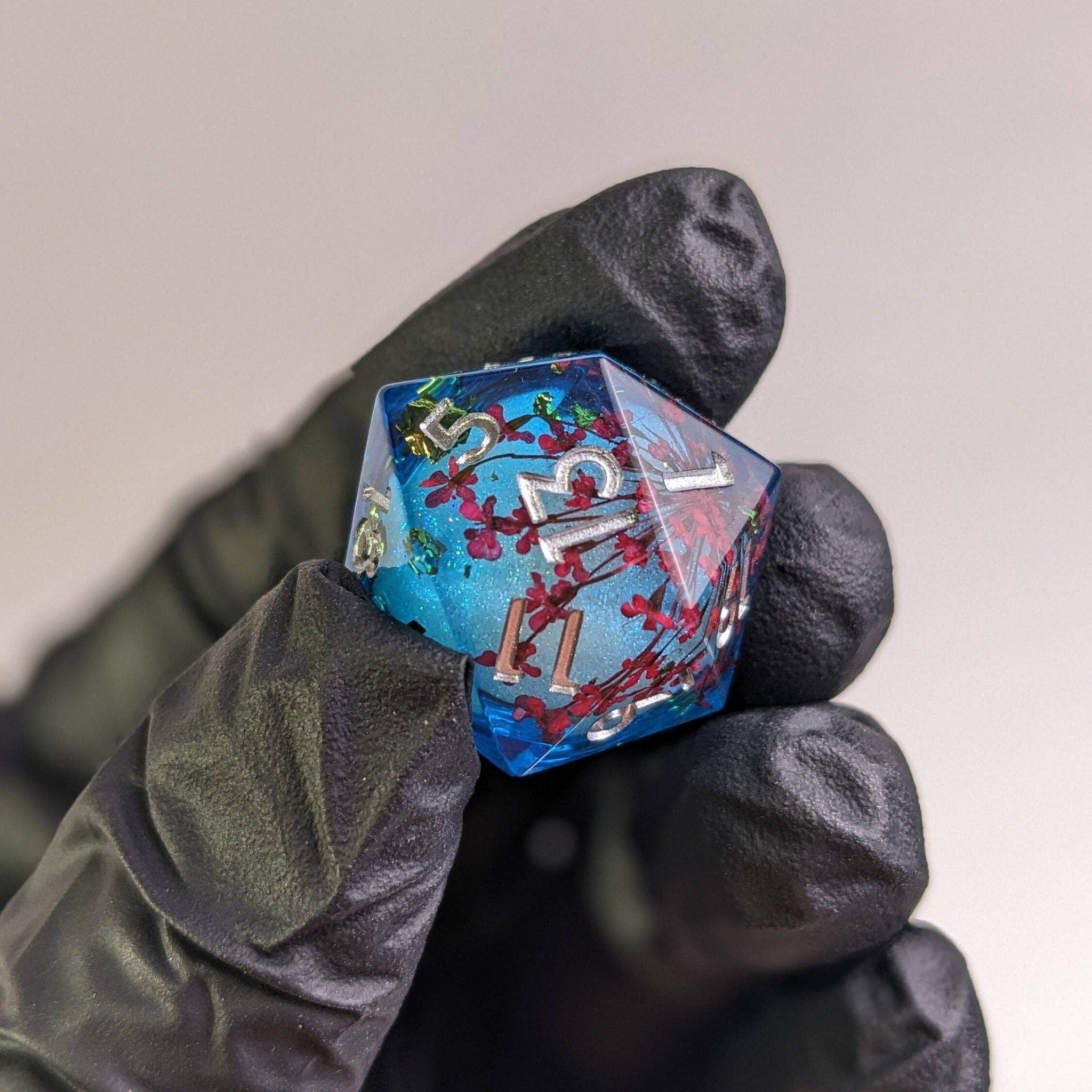 EBONWOOD - Wholesale Dice - Ethereal Petal - 7 Piece Luxury D&D Dice Set0