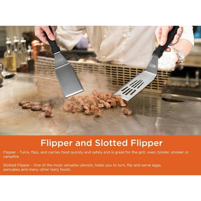 Primo Brands Group - Wholesale Kitchen Tool/Gadget - Commercial Chef 9-Piece Stainless Steel Griddle Accessories Kit for Blackstone and Flat Top Grills3