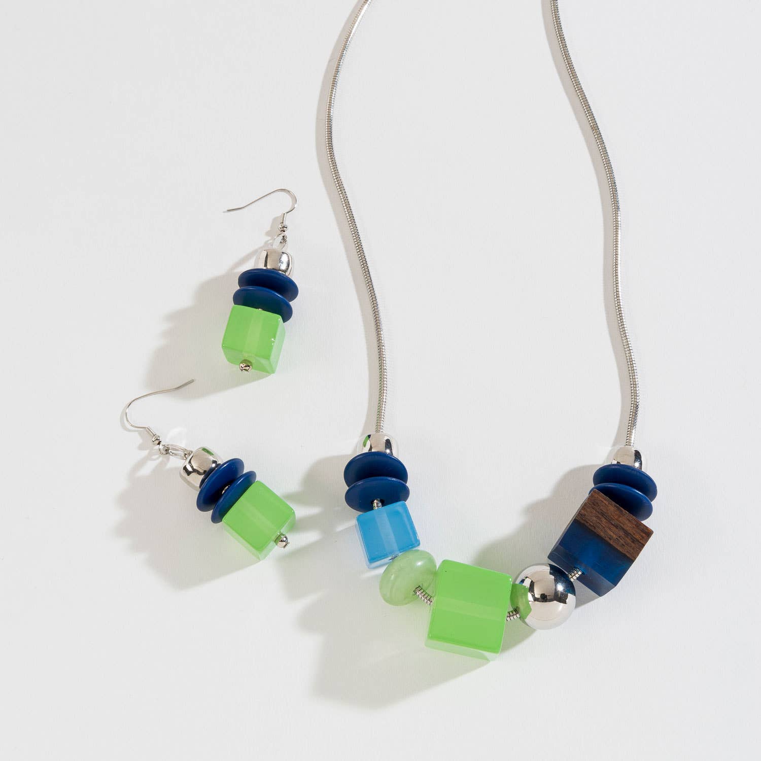 Elsie & Zoey - Wholesale Jewelry Set - Sale - Chunky Glass Beads Necklace and Earring Set2