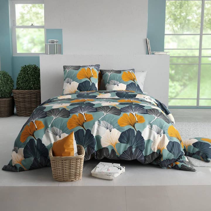 Parure de lit 220x240 cm Coton 57 fils Floréal pour la vente par Housse De Rêve