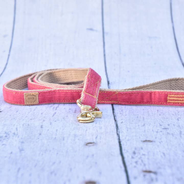 1" Pink Corduroy Lead for wholesale by Finnegan’s Standard Goods