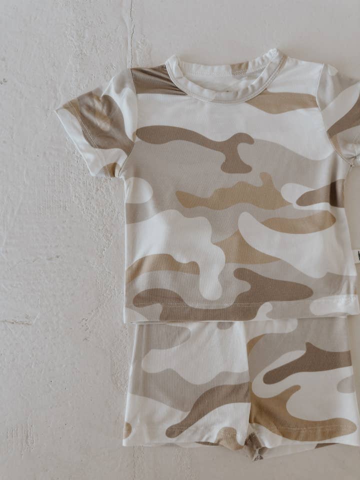 Forever French Baby - Wholesale Sleepwear Set - Kids - Bamboo Short Set | Camo 2.0