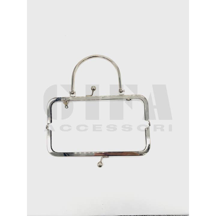 Gifa Accessori - Wholesale Clutch Bag - Women's - Clic clac jammy with handle 20 cm x 6 cm Nickel1