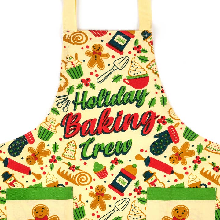 Lavley - Wholesale Apron - Kids - Holiday Baking Crew - Funny Kids Christmas Baking Apron2