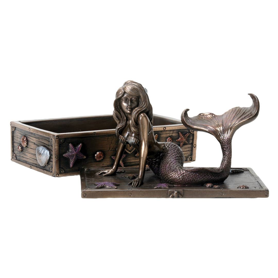 Pacific Trading - Wholesale Decorative Box - Mermaid on Treasure Trinket Box2