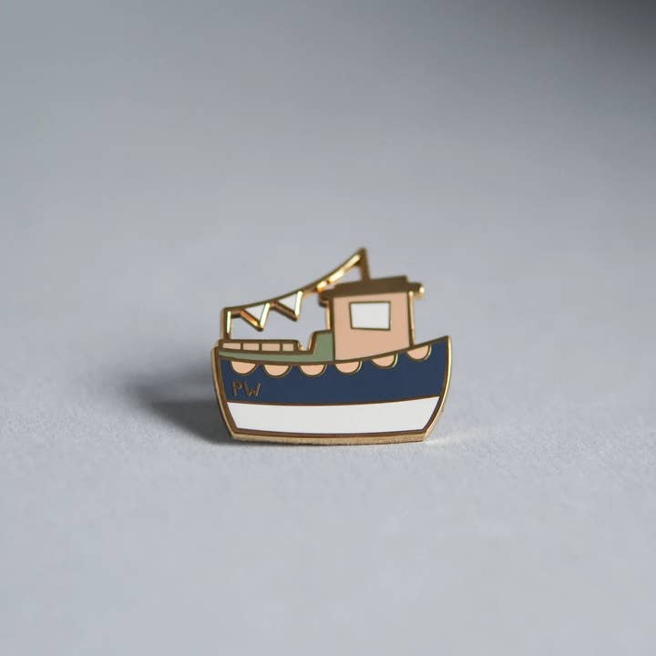 Spilla smaltata dorata a forma di per la vendita all'ingrosso da parte di Fox & the Bear