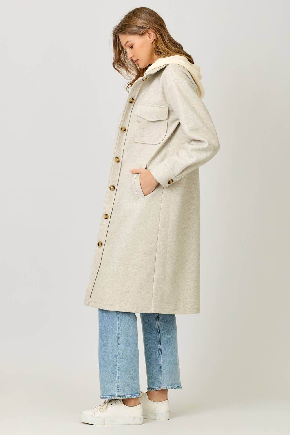 Mystree – Engroshandel Frakke - Dame – 60737 Twofer hættetrøje massiv frakke25