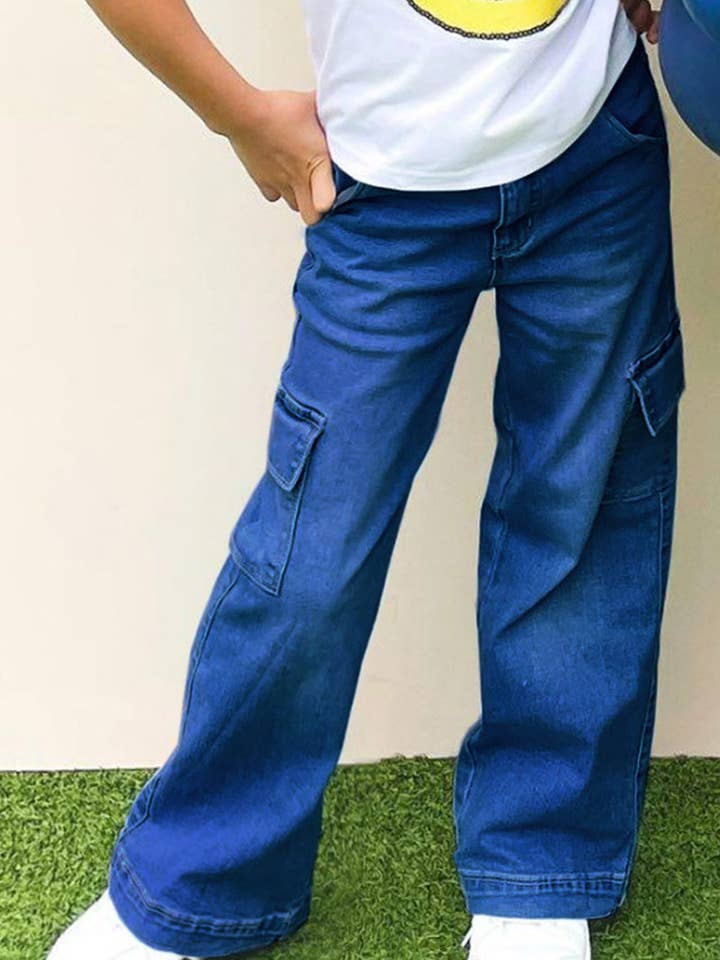 BB-GDP-23-89138A Jean Cargo à Poches pour Fille pour la vente par BonnieBianca