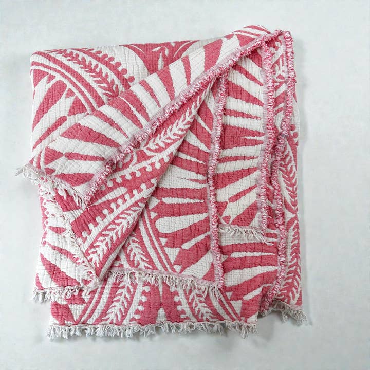 CALMA Musselin Tæppe - GRANATÆBLE - 2,15 x 2,30 m for engroshandel hos LEY!