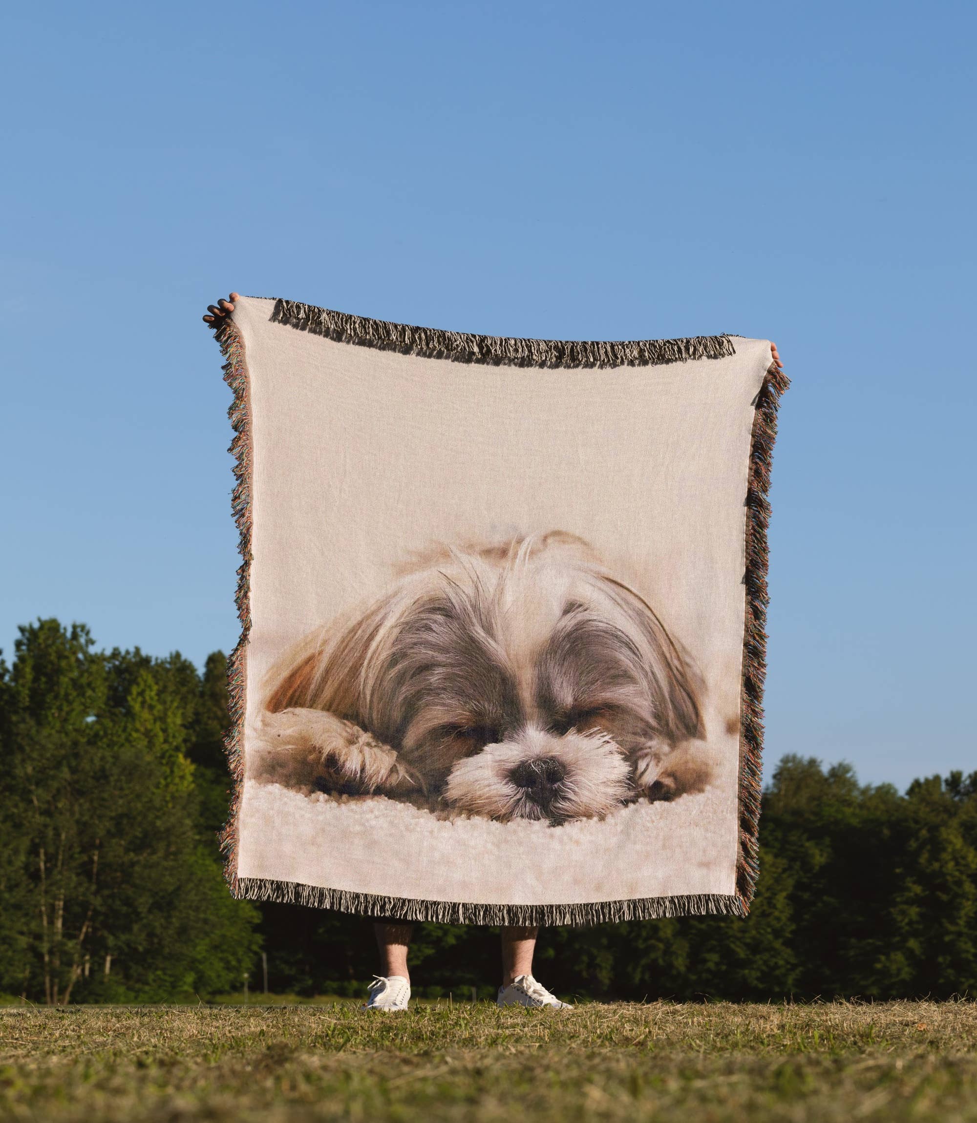 3dRose - Wholesale Throw Blanket - 3dRose, Shih Tzu. Sleeping. Best friend., Blanket1