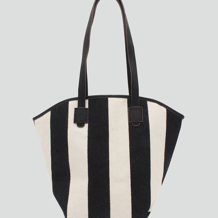 STREET LEVEL - Wholesale Tote Bag - Women's - Arely Stripe Tote